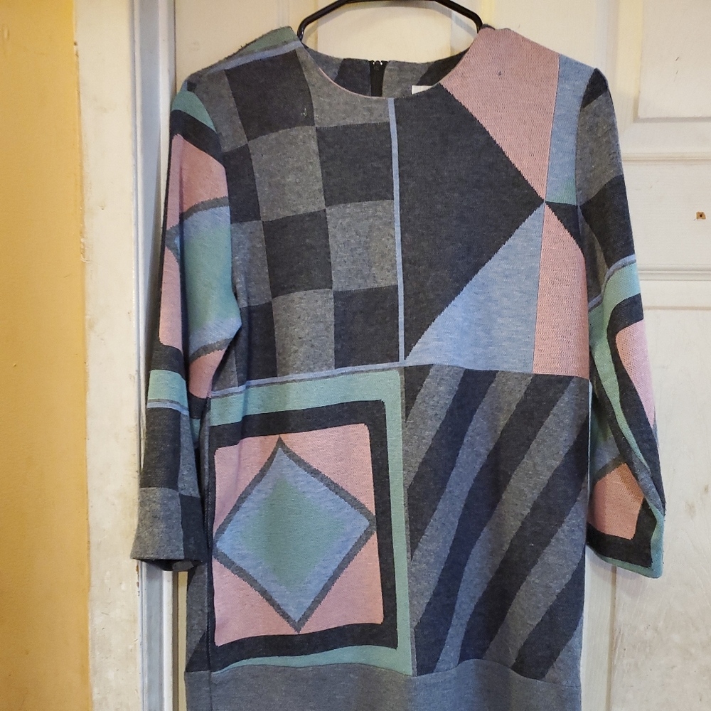 KC Spencer New York dresses. Aztek Abstract Geometric Southwest Multicolor Dress